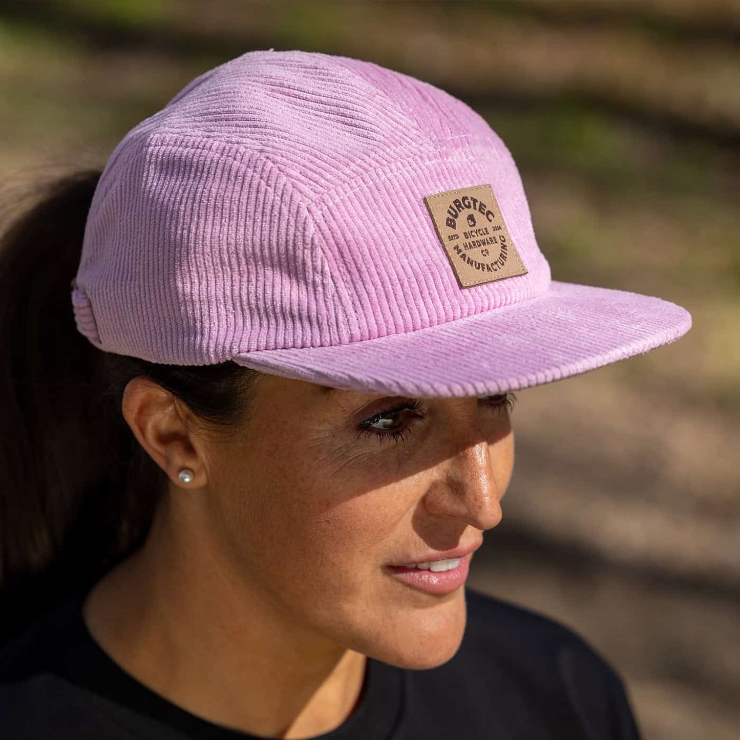 BURGTEC BANDIT CORDUROY FIVE PANEL Cap Light Pink