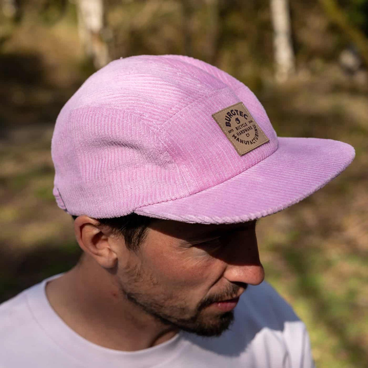 BURGTEC BANDIT CORDUROY FIVE PANEL Cap Light Pink