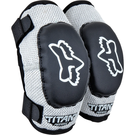 FOX PEEWEE TITAN Junior albuebeskyttere sort/sølv