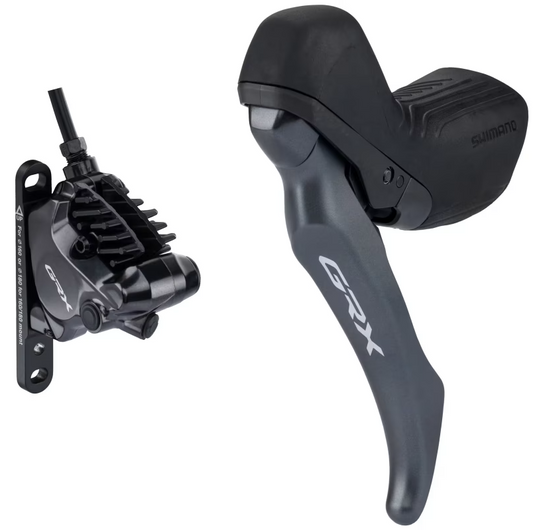 Venstre 1x Greb og Forbremsekaliber SHIMANO GRX BL-RX820 + BR-RX820 Flat Mount