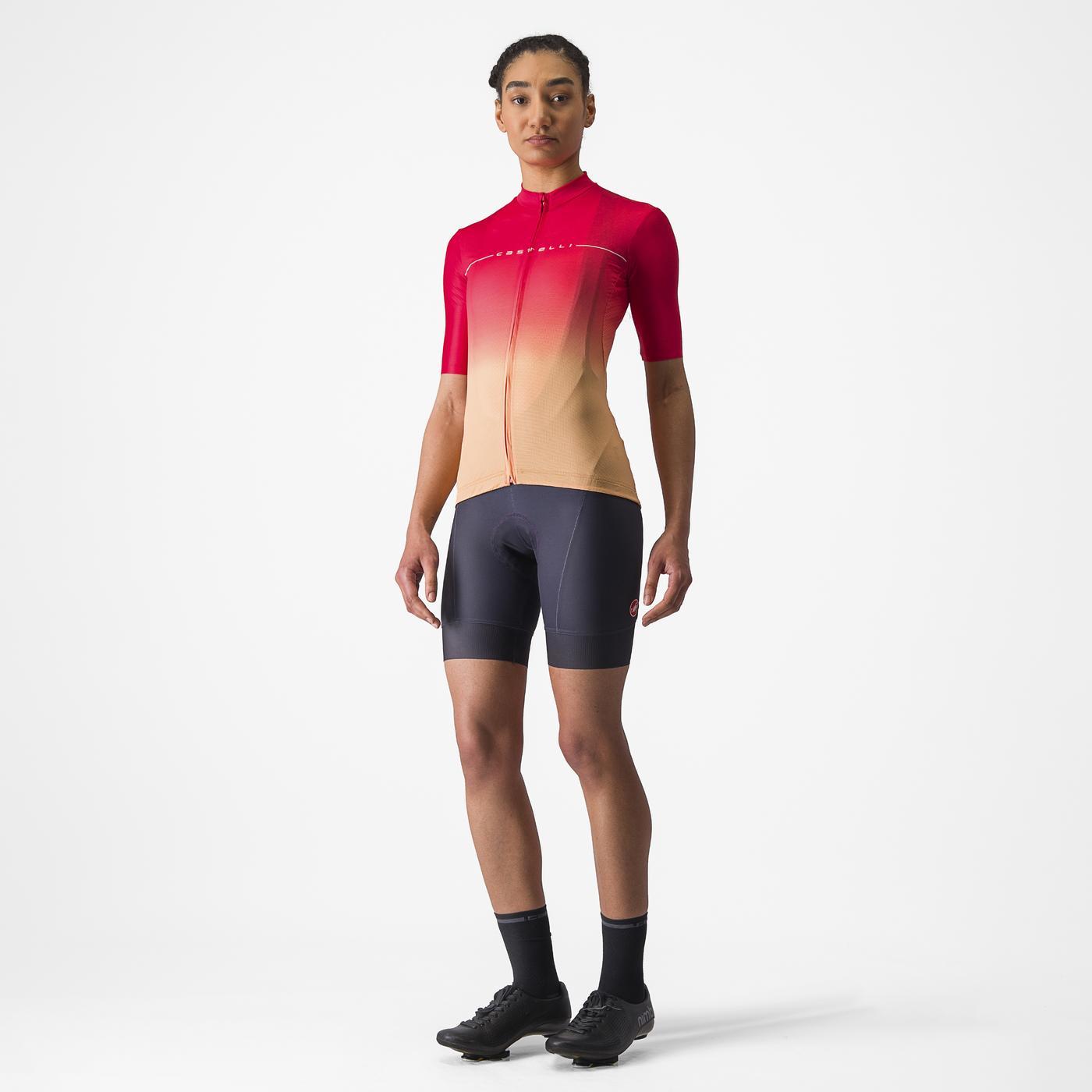 CASTELLI SALITA Kortærmet Jersey til kvinder Pink/Orange