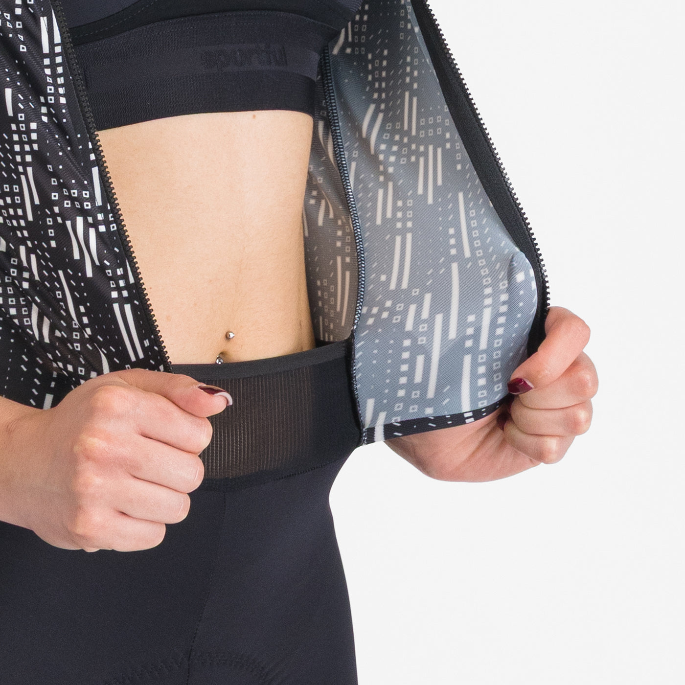 SPORTFUL G-SUIT kortærmet til kvinder, sort/hvid