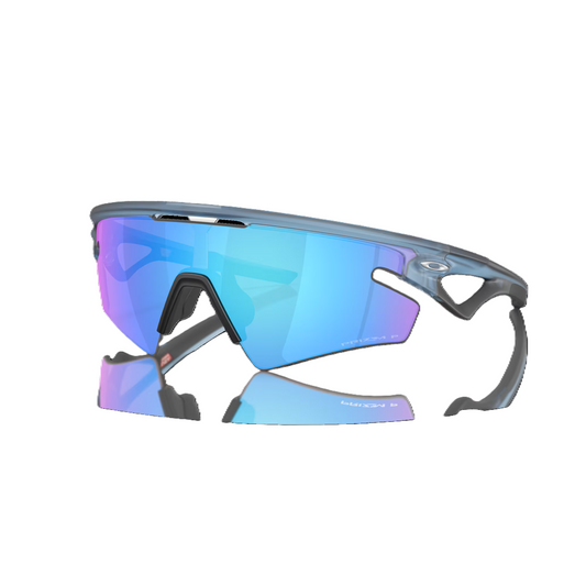 OAKLEY SPHAERA SLASH Matt Transparent Stone Glasses Prizm Sapphire Pol Lens
