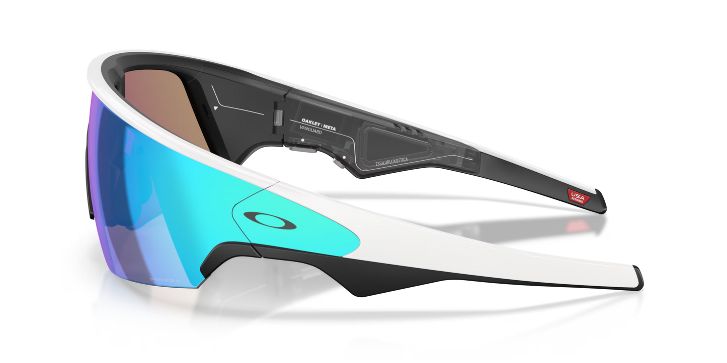 OAKLEY VANGUARD META Briller Sort/hvid Prizm Sapphire-glas