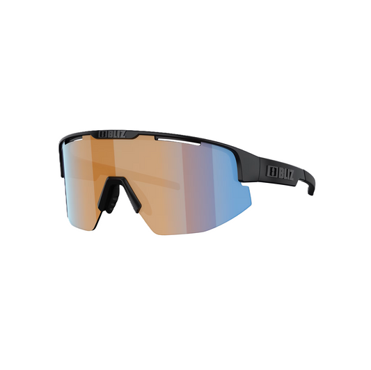 BLIZ MATRIX Solbriller Black Matt Nano Optics Nordic Ligh Coral - Orange w Blue Multi