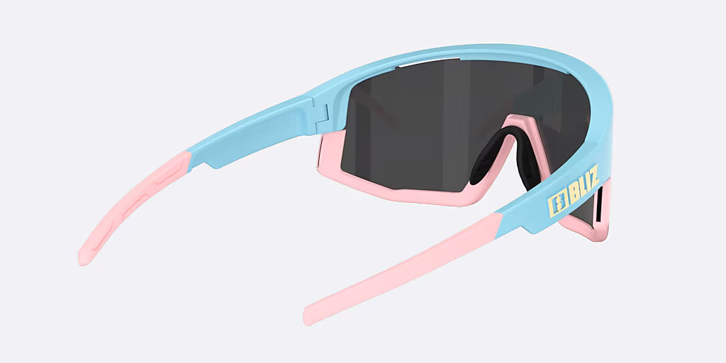 Solbriller BLIZ FUSION SMALL Pastel Blue Matt Lens Smoke w Ice Blue Multi