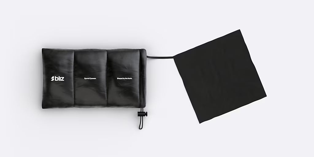 Solbriller BLIZ FUSION SMALL Pastel Blue Matt Lens Smoke w Ice Blue Multi