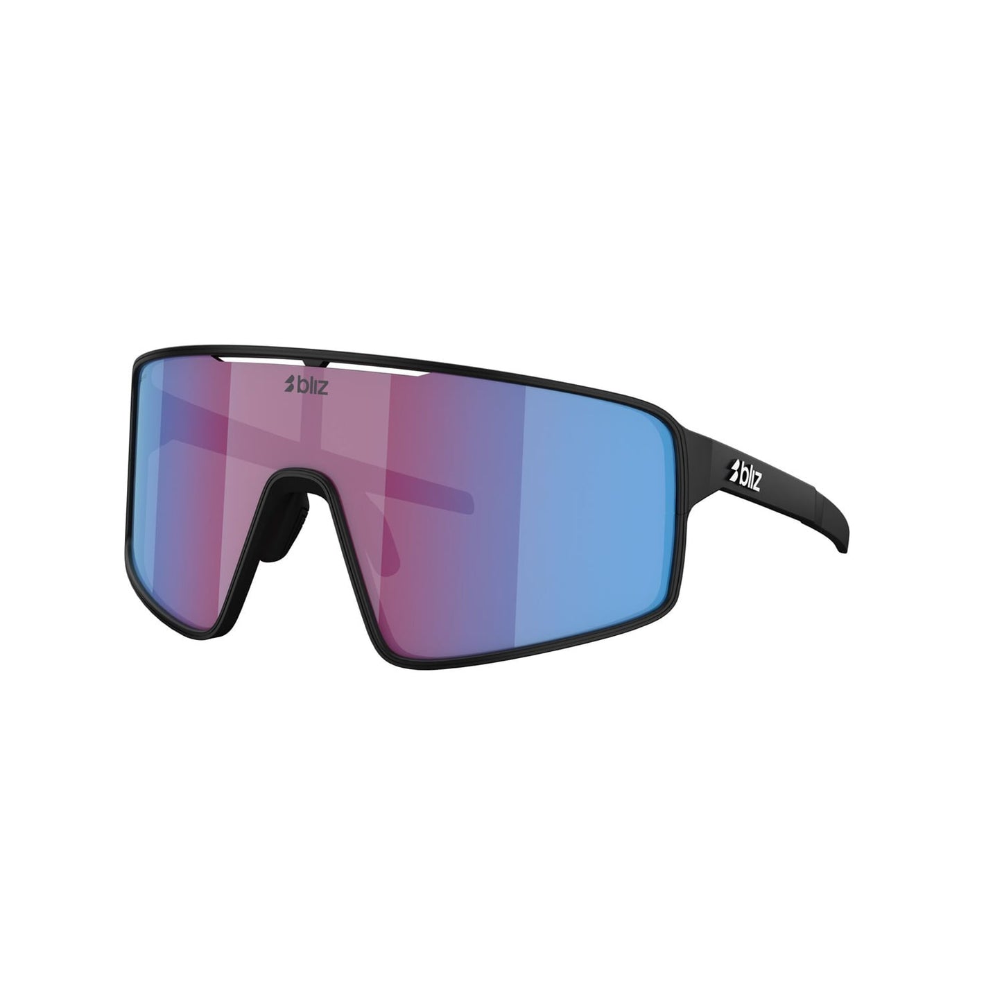 BLIZ P001 Black Matt Pink Violet Blue Mirror Briller