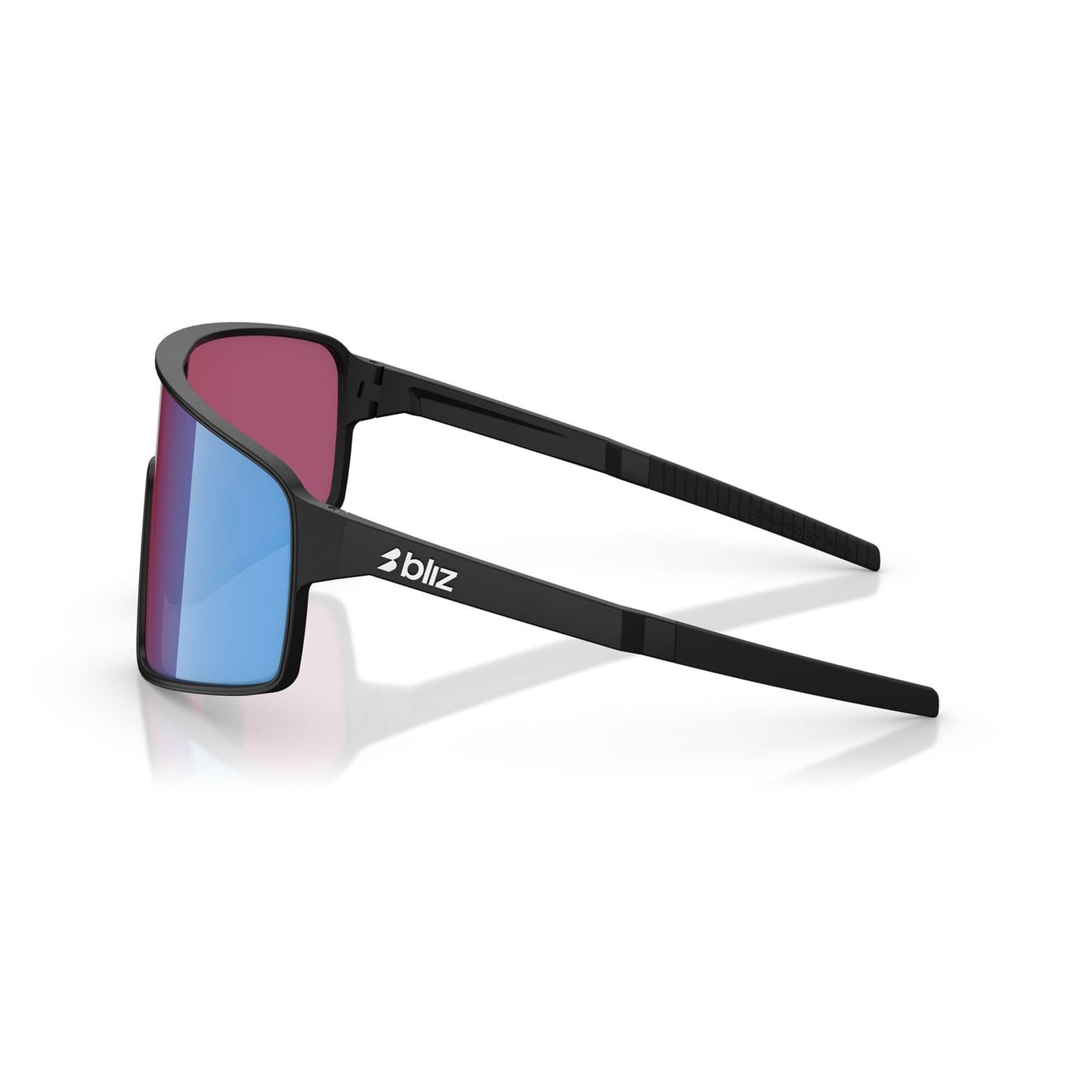 BLIZ P001 S Black Matt Pink Violet Blue Mirror Briller