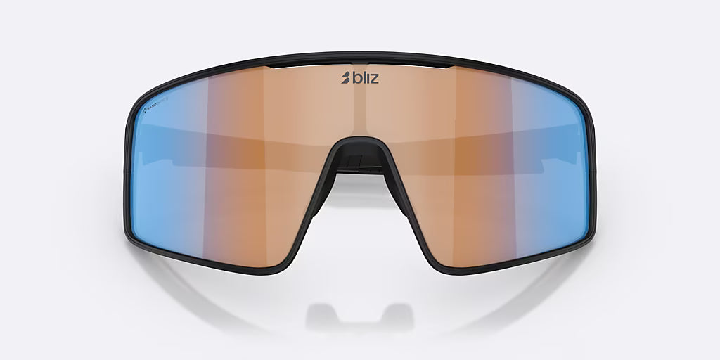 Briller BLIZ P001S Black Matt Nano Optics Nordic Ligh Coral - Orange w Blue Multi