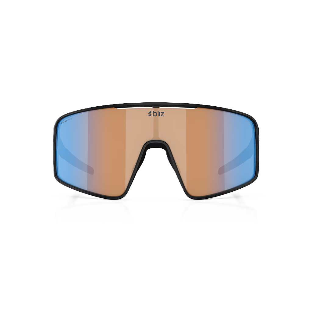 BLIZ P001 Glasses Black Matt Coral/Orange Iridium Blue Screen