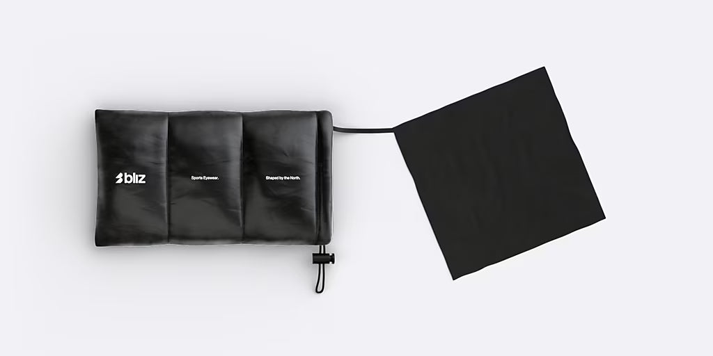 Briller BLIZ P001S Black Matt Nano Optics Nordic Ligh Coral - Orange w Blue Multi