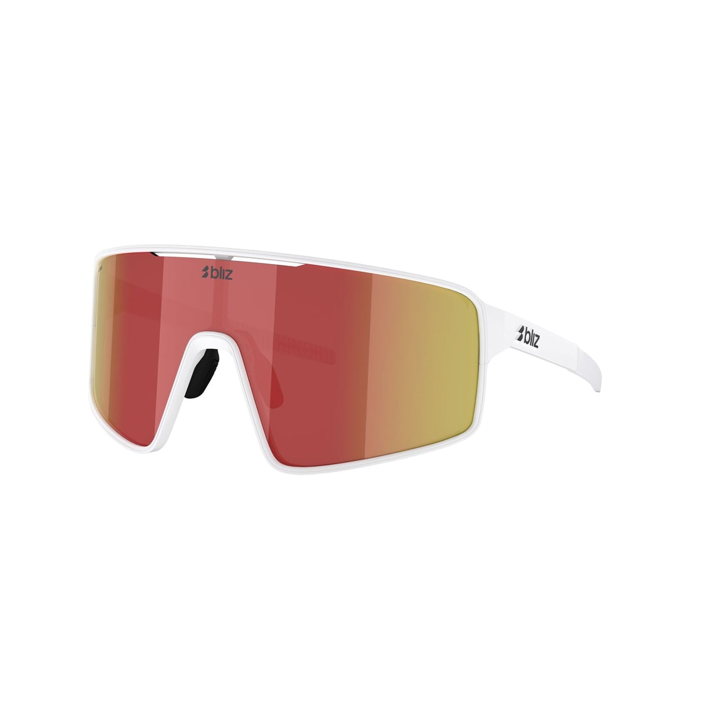 BLIZ P001 White Matt Frame Brown Red Mirror Briller