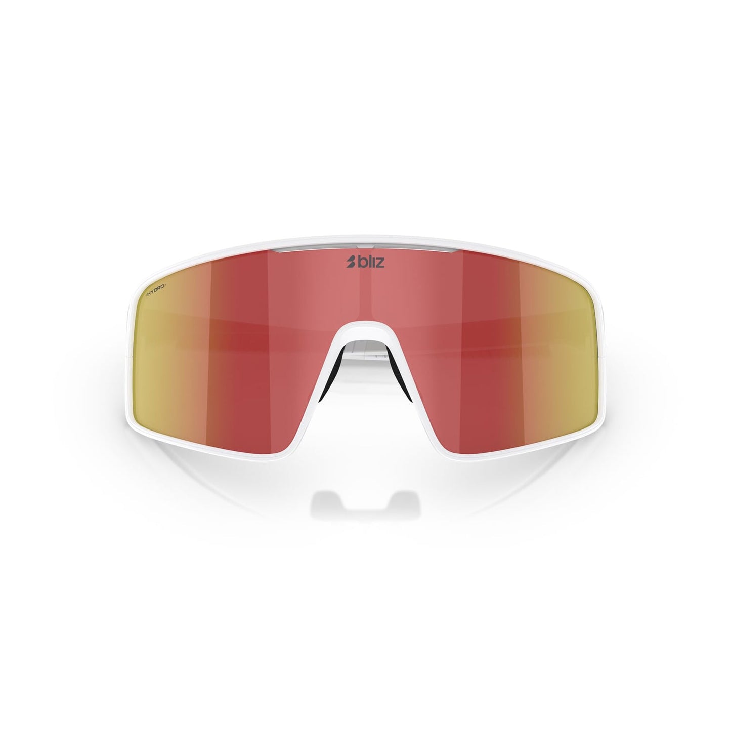 BLIZ P001 White Matt Frame Brown Red Mirror Briller