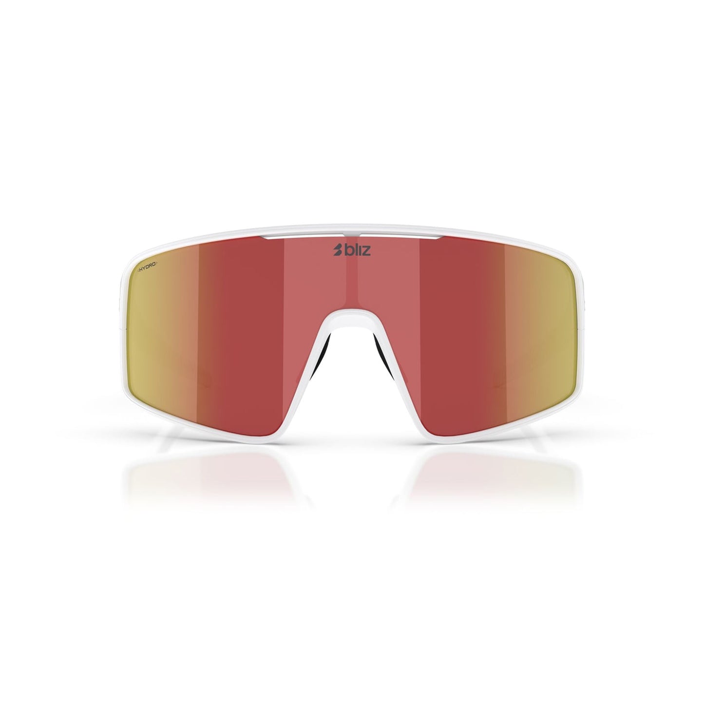 BLIZ P001 White Matt Frame Brown Red Mirror Briller