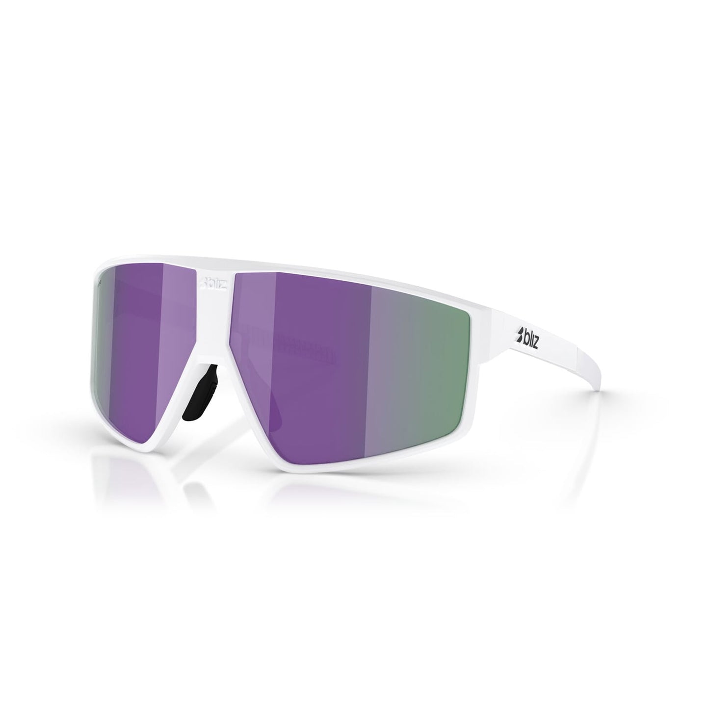 BLIZZ P002S Matt White Frame Brown Violet Multicolour Glasses