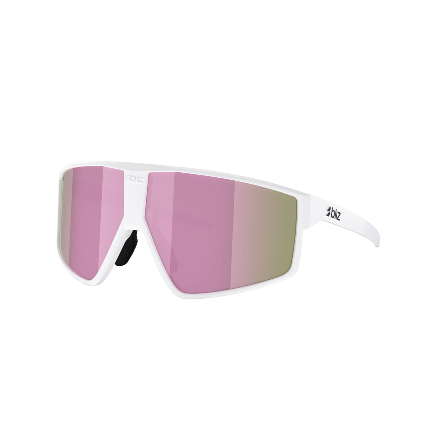 BLIZZ P002S Matt White Frame Brown Pink Briller