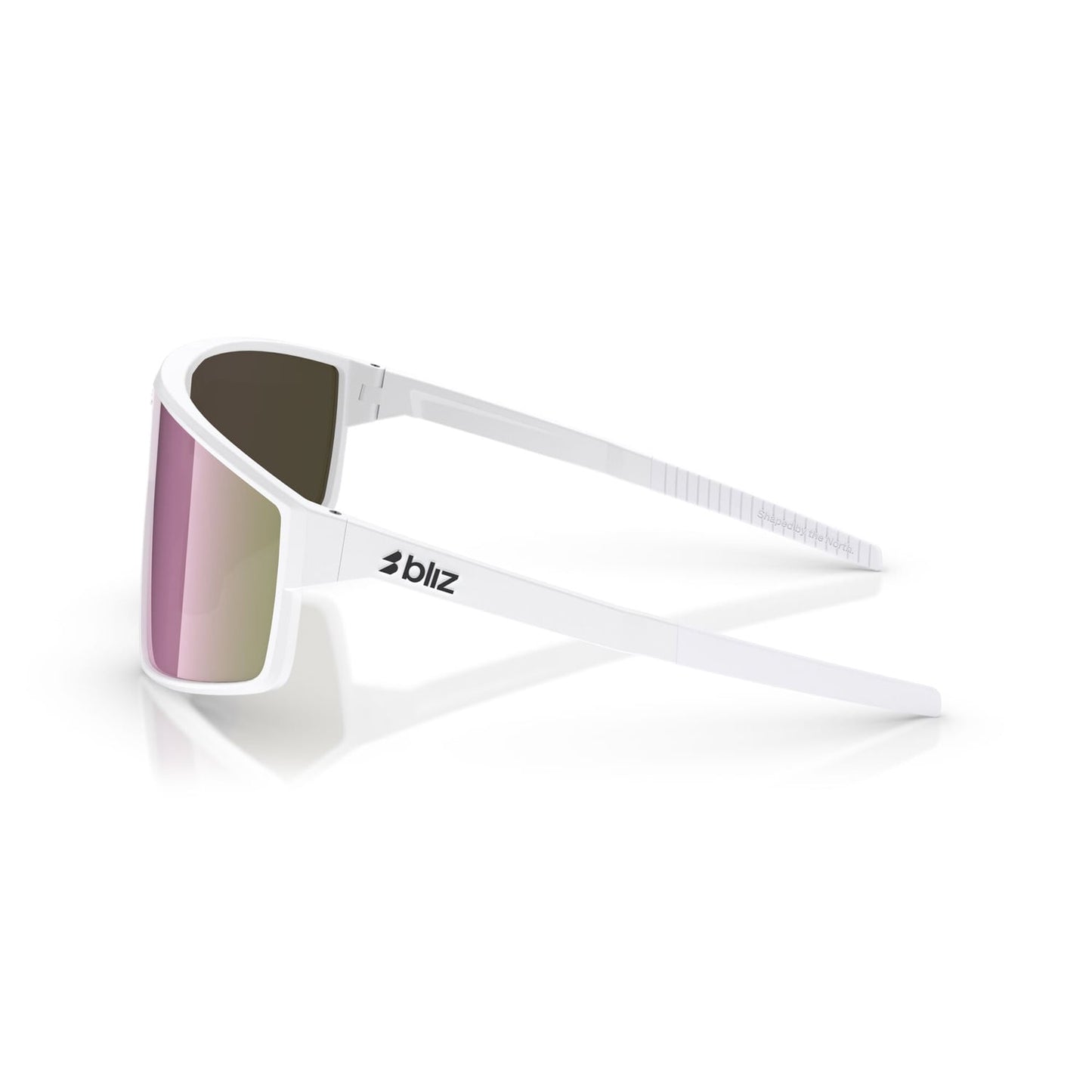 BLIZZ P002S Matt White Frame Brown Pink Briller