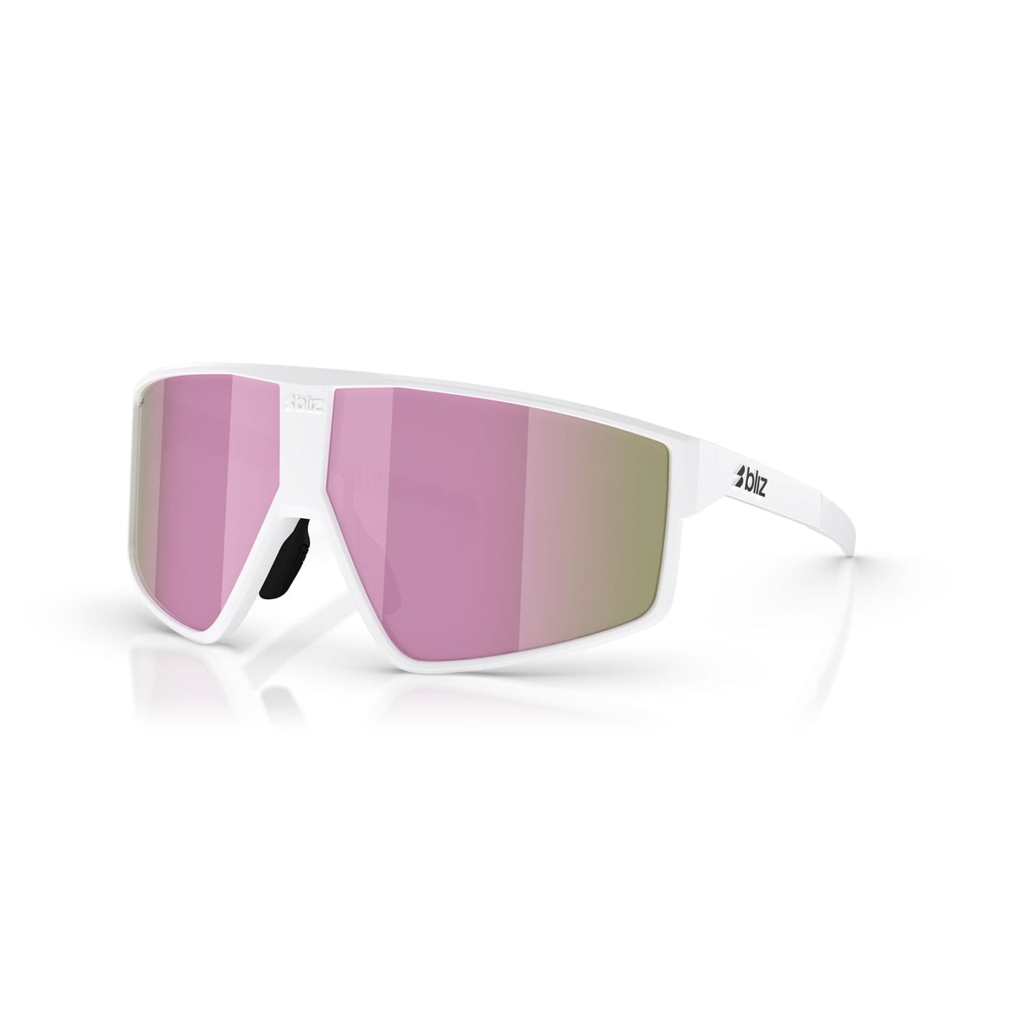 BLIZZ P002S Matt White Frame Brown Pink Briller