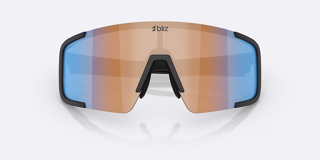 BLIZ P003 Matt Sort Coral/Orange Iridium Blå Briller