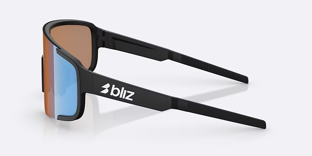 BLIZ P003 Matt Sort Coral/Orange Iridium Blå Briller