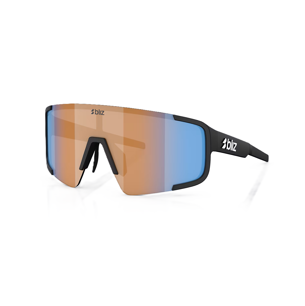 BLIZ P003 Matt Sort Coral/Orange Iridium Blå Briller