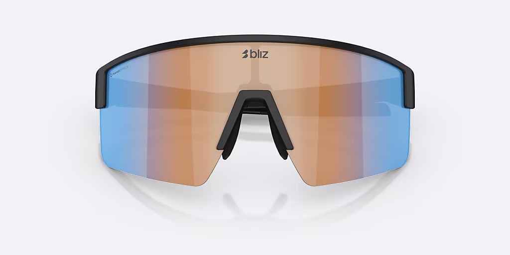 BLIZ P004 Black Matt Glasses Nano Optics Nordic Ligh Coral - Orange w Blue Multi