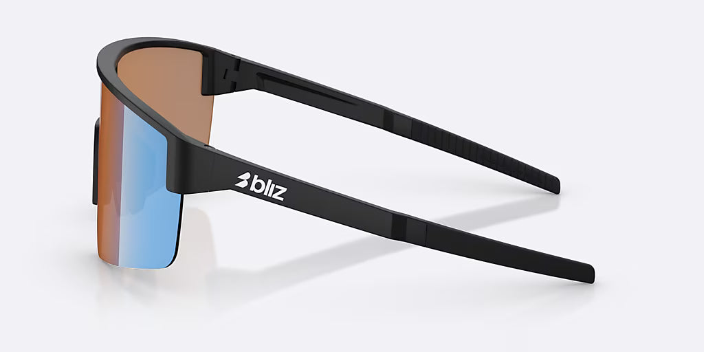BLIZ P004 Black Matt Glasses Nano Optics Nordic Ligh Coral - Orange w Blue Multi