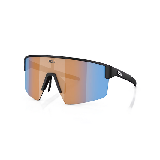 BLIZ P004 SMALL Glasses Black Matt Coral/Orange Iridium Blue Lens