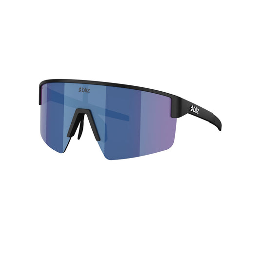 Briller BLIZ P004 Matt Black Blue Mirror Lens