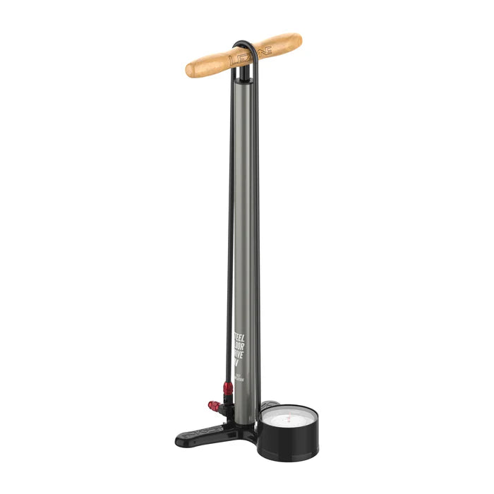 LEZYNE STEEL FLOOR DRIVE 3.5 HV grå fodpumpe
