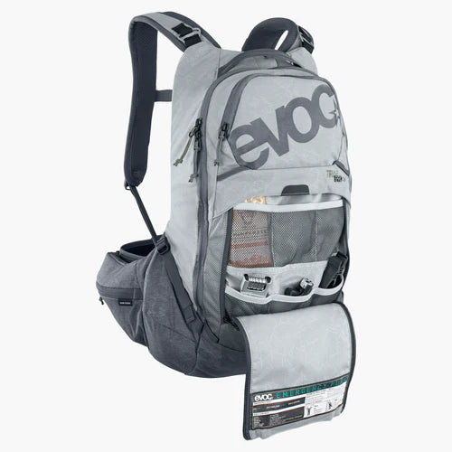 EVOC TRAIL PRO 16L rygsæk med rygstøtte, grå