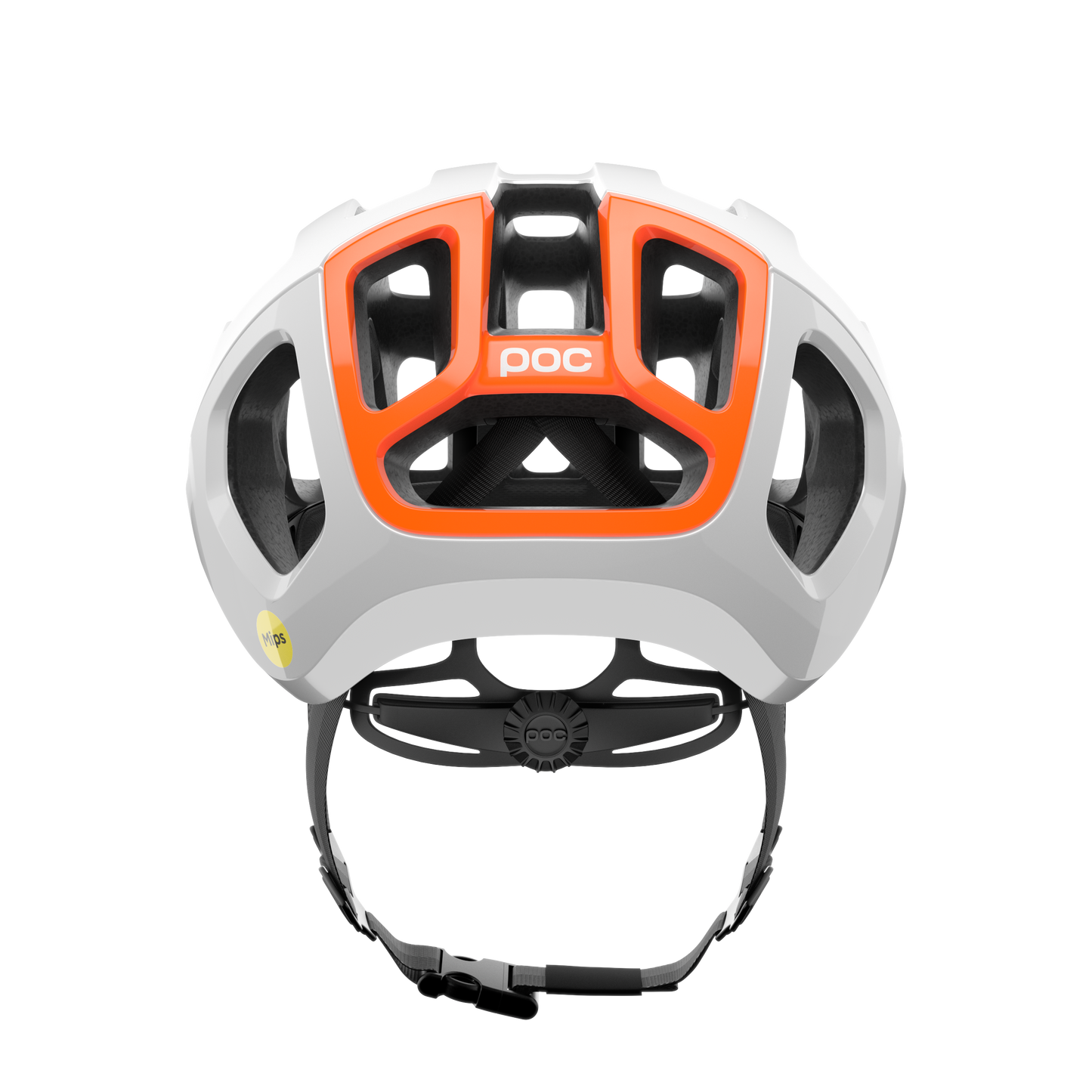 POC VENTRAL AIR MIPS landevejshjelm Hvid/Orange Fluo