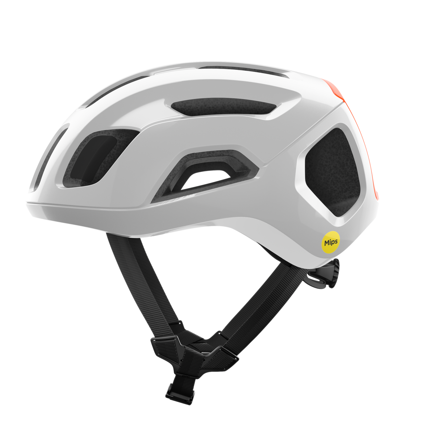 POC VENTRAL AIR MIPS landevejshjelm Hvid/Orange Fluo