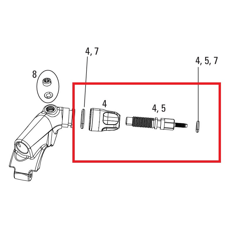 Adjuster Kit ROCKSHOX XLOC FLOODGATE SPRINT/FULL SPRINT 2014-16 GOLD