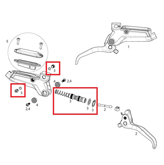 Service Kit SRAM LEVEL ULTIMATE/SILVER STEALTH C1 brakes