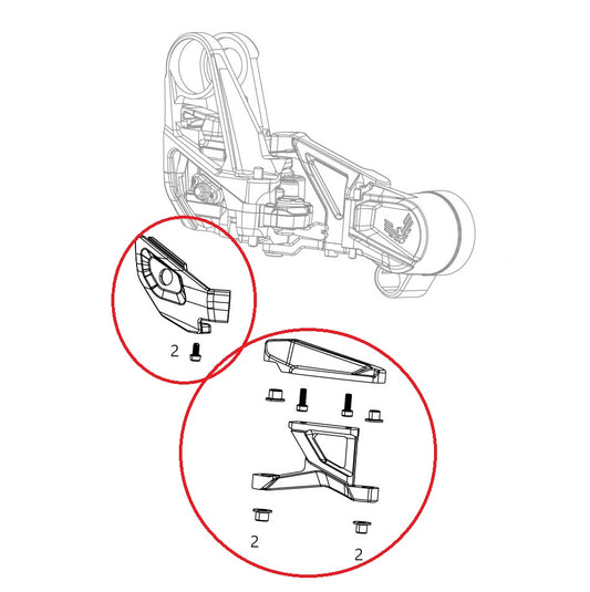 SRAM XX-SL T-Type Eagle AXS beskyttelsessæt til bagskifter