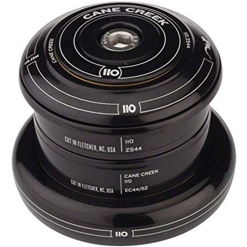 Headset CANE CREEK 110 Tapered, 1 1/8"-1,5", ZS44/28,6/H8 | EC44/40, kort, sort