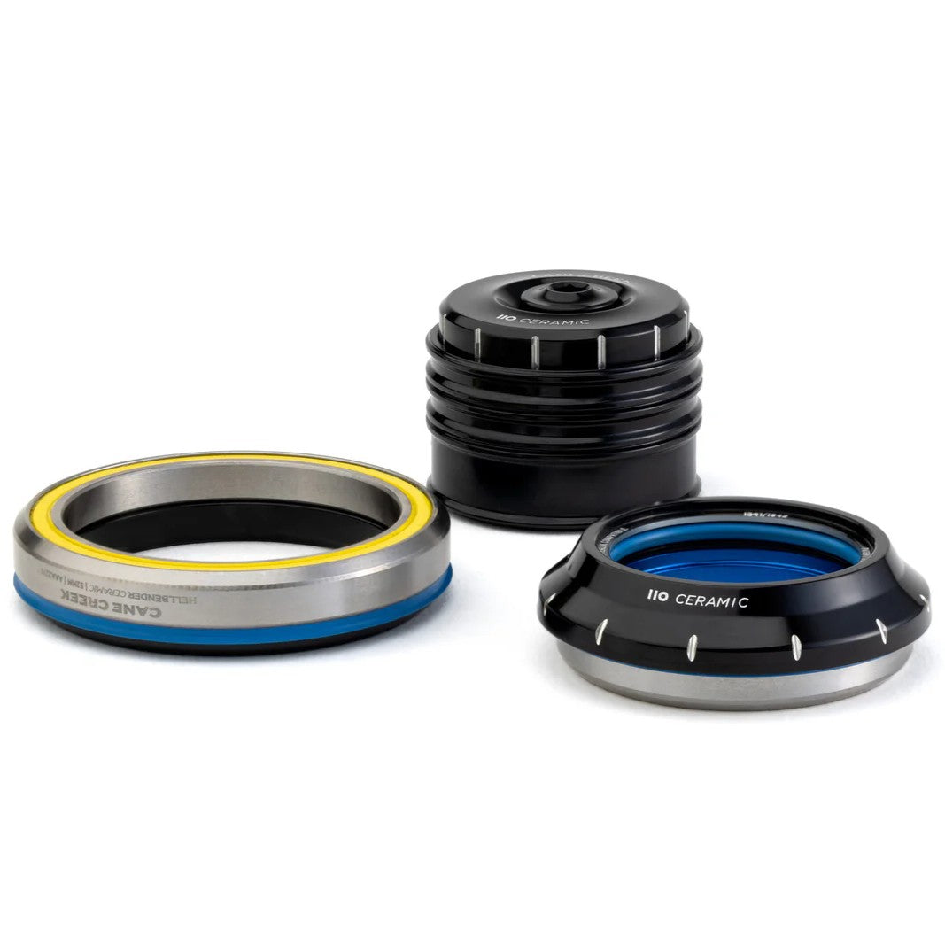 CANE CREEK 110 keramisk konisk headset, 1 1/8"-1,5", IS41/28,6/H9 | IS52/40, sort/sølv