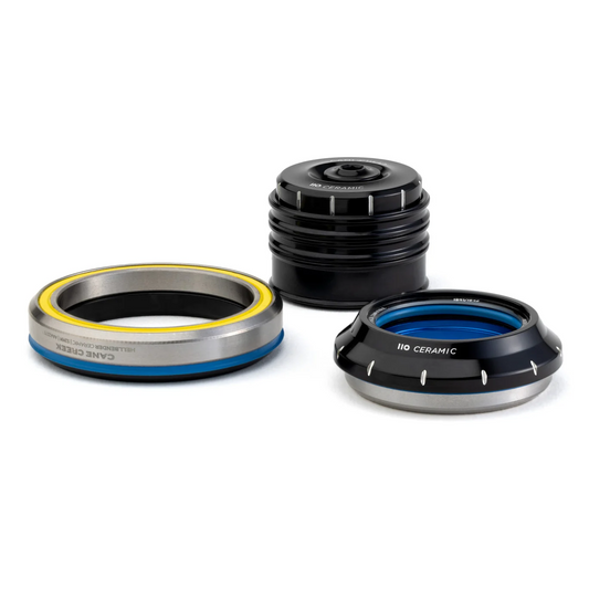 Headset CANE CREEK 110 Ceramic Tapered , 1 1/8"-1.5", IS42/28.6/H9 | IS52/40, black/silver