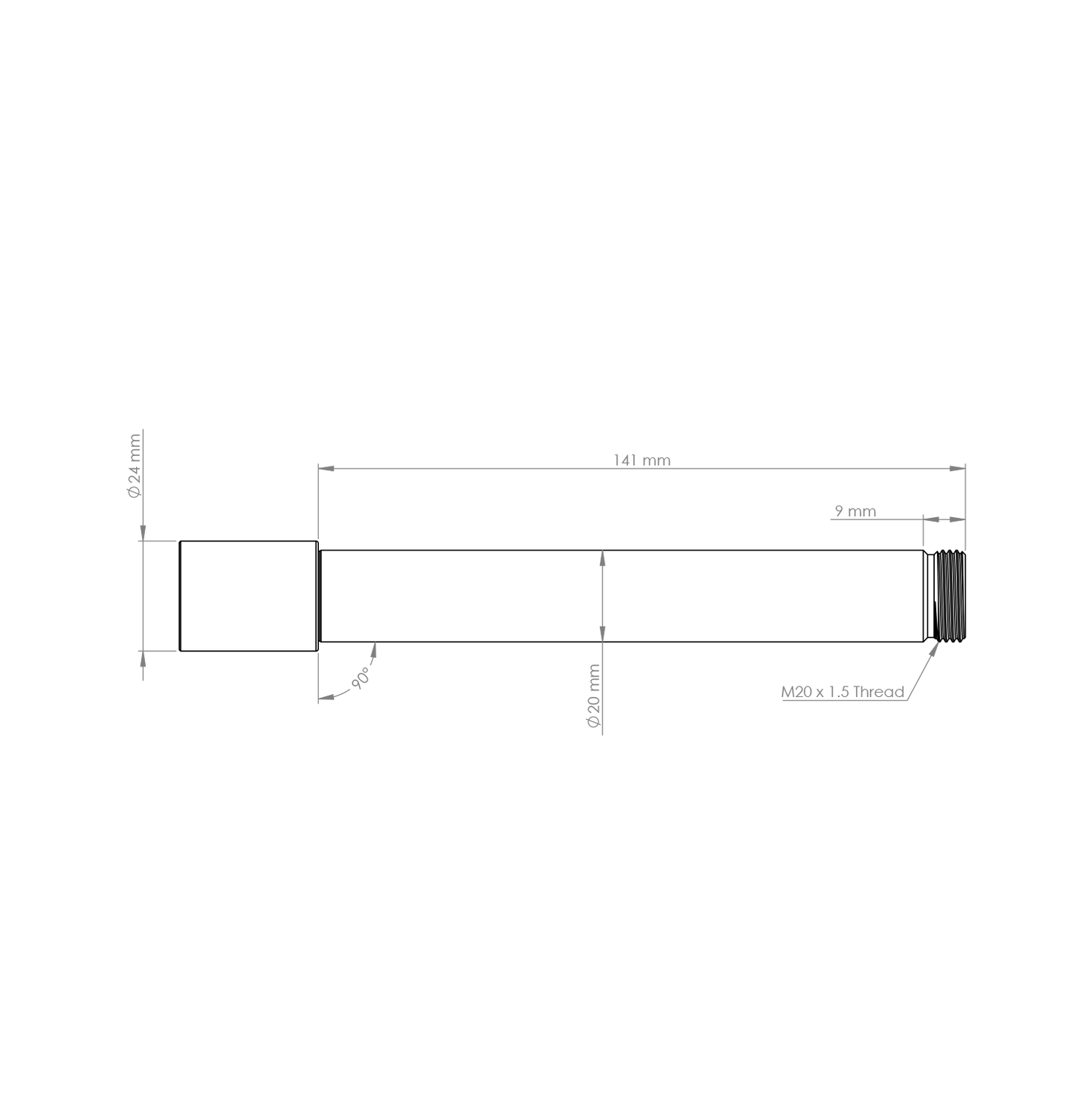 BURGTEC forhjulsaksel til Öhlins DH38-gaffel Sort