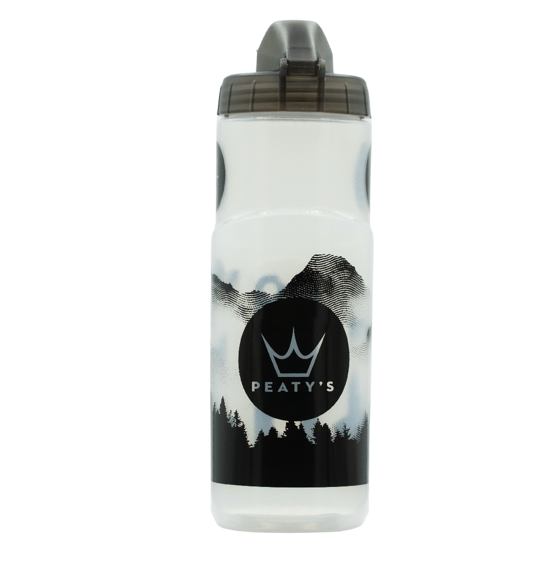 PEATY'S X FIDLOCK Mountains-sæt med flaske og flaskeholder (600 ml) Transparent