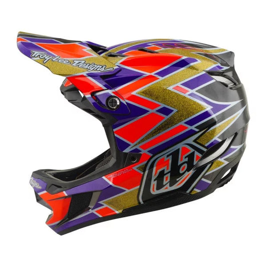 MTB-hjelm TROY LEE DESIGNS D4 CARBON MIPS FLUSH Orange/Lilla