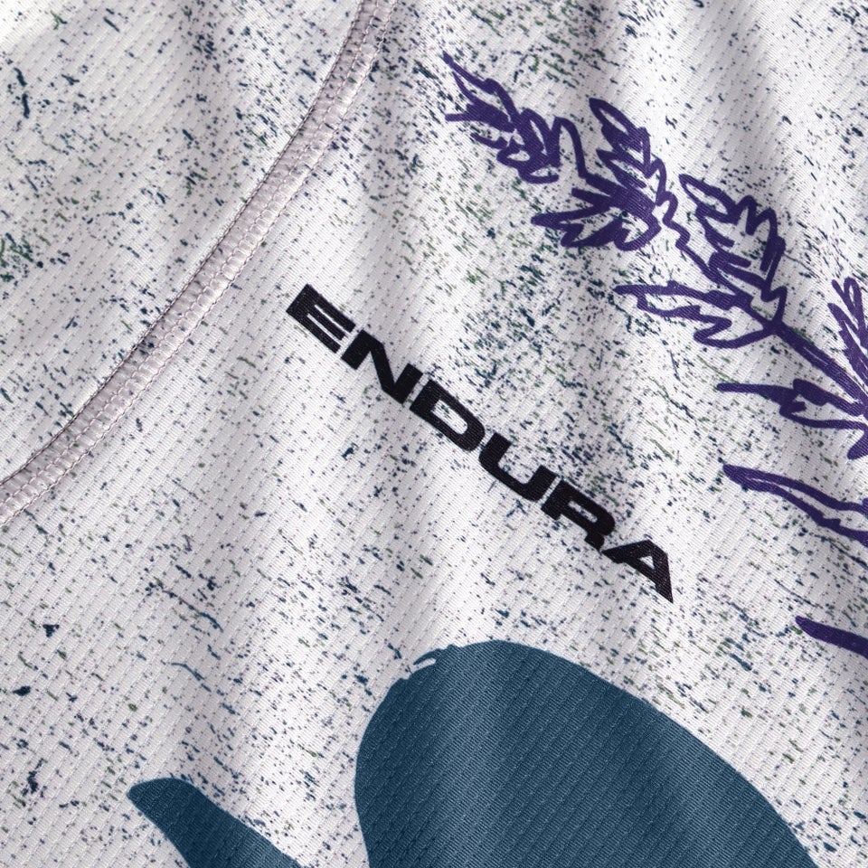 ENDURA SINGLETRACK PRINT TEE Kortærmet dametrøje Aero Blue