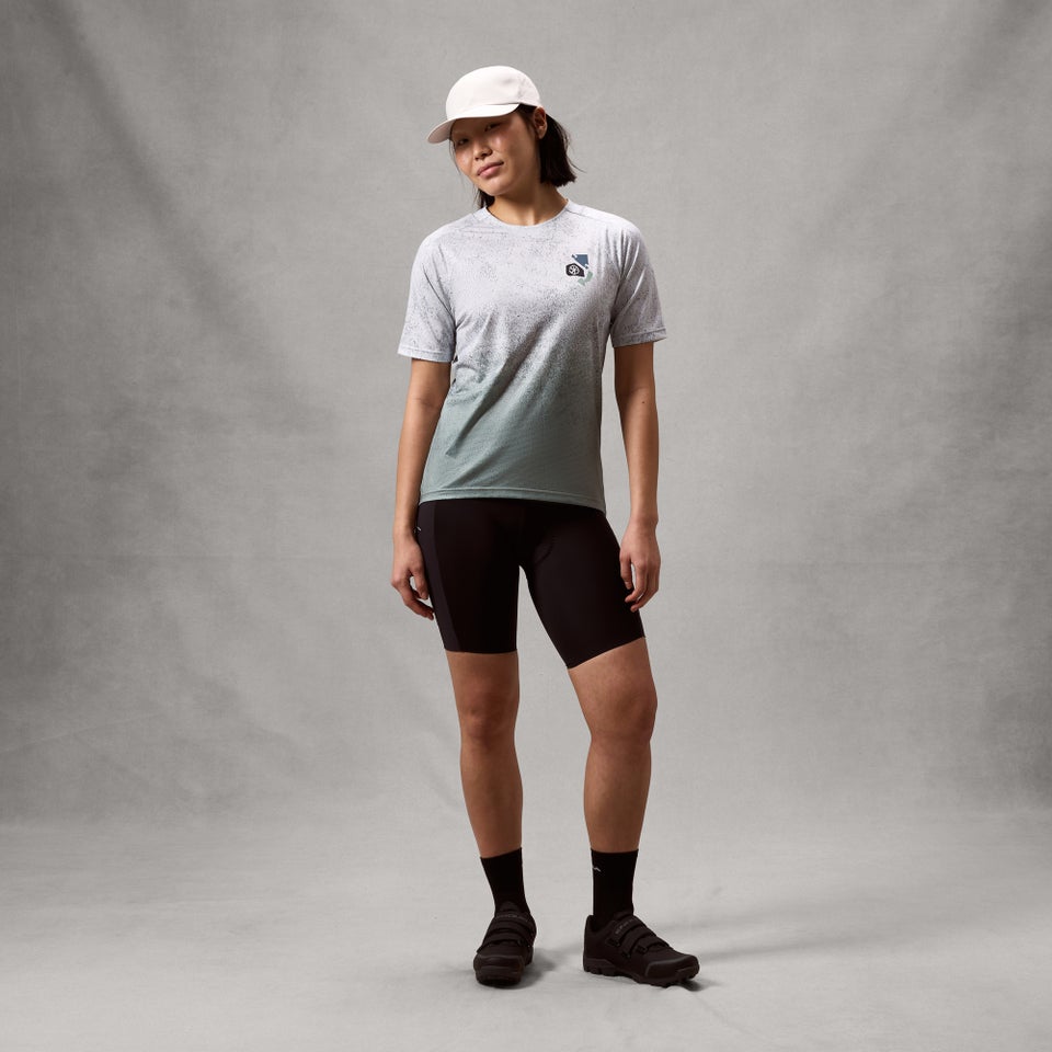 ENDURA SINGLETRACK PRINT TEE Kortærmet dametrøje Aero Blue