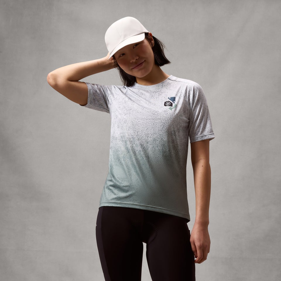 ENDURA SINGLETRACK PRINT TEE Kortærmet dametrøje Aero Blue