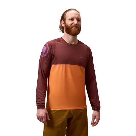 ENDURA SINGLETRACK CORE PRINTED Jersey Langærmet End Orange