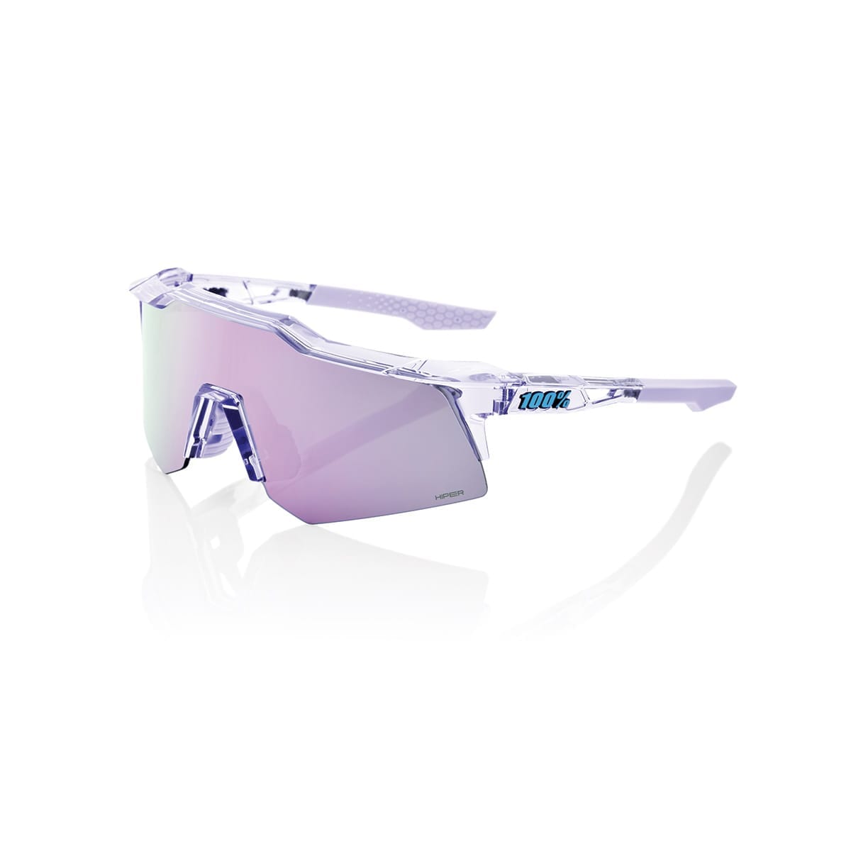 100% SPEEDCRAFT XS POLISHED Gennemsigtig Hiper Mirror Lavende brille