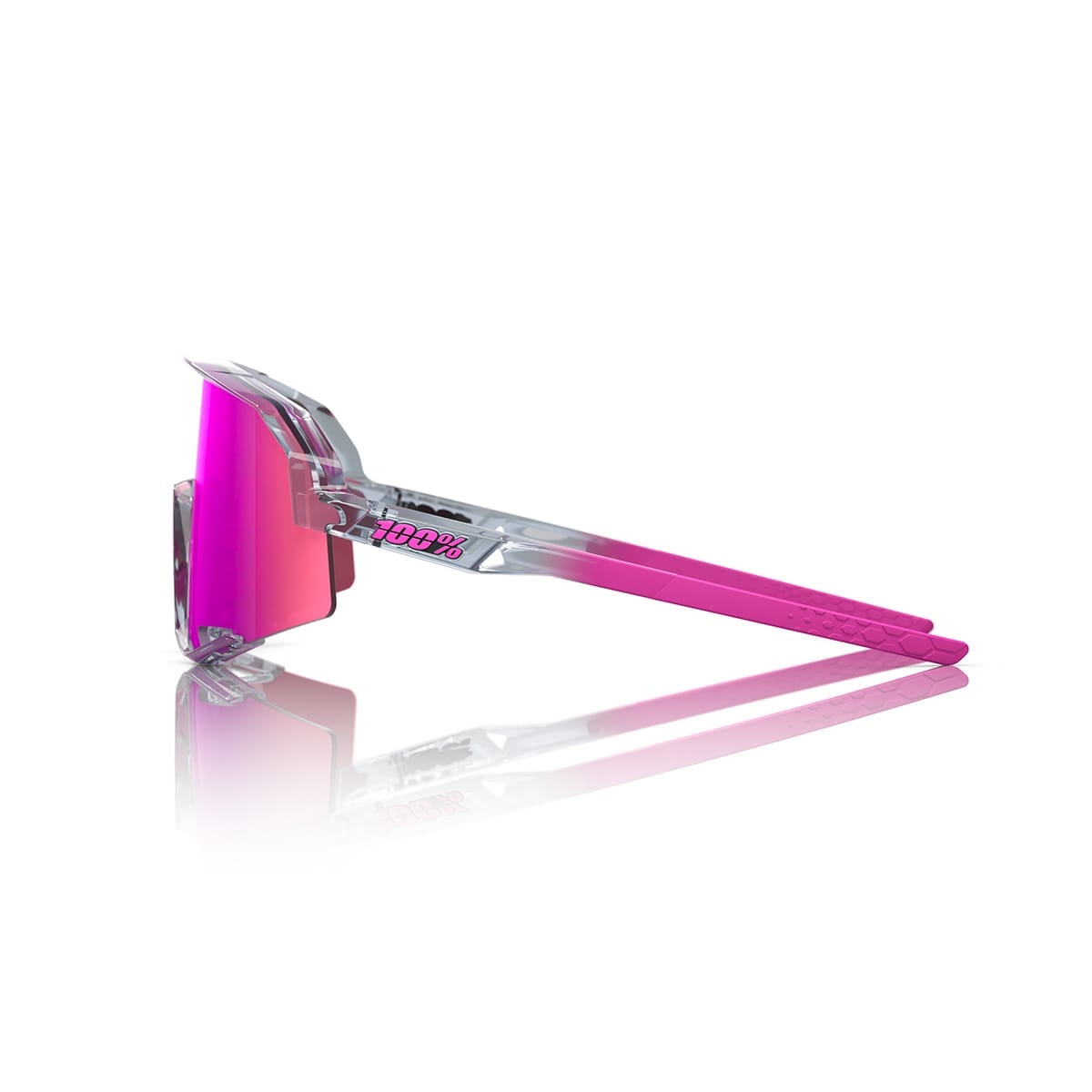 100% SLENDALE POLISHED Translucent Mirror Violet Glasses