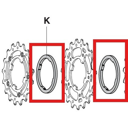 Cassette Spacer CAMPAGNOLO CENTAUR 10V 2,55mm (x2)